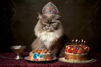 Birthday cat meme