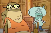 Bubble Bass and beat up Squidward