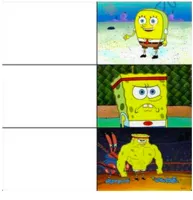 Buff Spongebob 3-panel