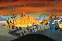 Burning Bikini bottom