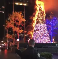 Christmas Tree On Fire