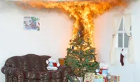 Christmas Tree On Fire