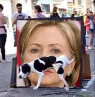 Dog Peeing On HIllary Clinton