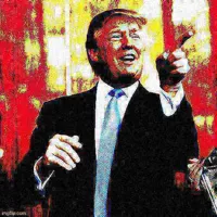 Donald Trump birthday deep-fried 2