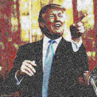 Donald Trump birthday deep-fried 4