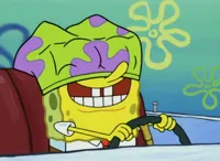 Driving blind SpongeBob