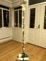 Festivus tree pole christmas lights decorations