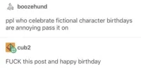 Fictional Character's Birthdays