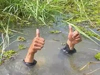 FLOODING THUMBS UP