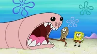 Fred about to be eaten by the Alaskan bull worm