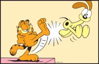 Garfield kicking odie