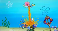 Gary Burns down bikini bottom