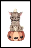 Grumpy Halloween Cat