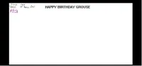 happy birthday Grouse