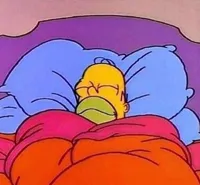 Homer Simpson sleeping peacefully