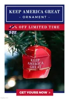 Keep America great ornament discounted