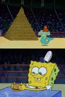 King Neptune vs Spongebob