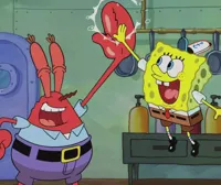 Krusty Krab Spongebob high five