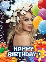 Kylie happy birthday card