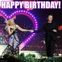 Kylie Rick Astley Happy Birthday