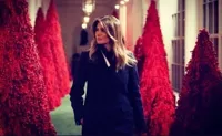 Melania Red Christmas Trees