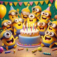 minions celebrating birthday