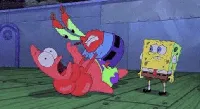 Mr. Krabs Choking Patrick