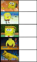 New meme template (name: Buff Spongebob)