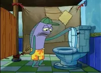 oh thats a toilet spongebob fish