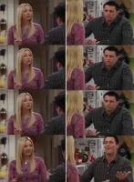 Phoebe teaching Joey in Friends