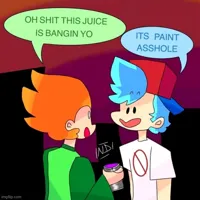 Pico drinks a paint