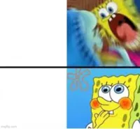 Screaming spongebob calm spongebob