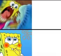 screaming spongebob vs quiet spongebob