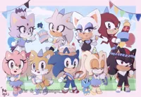 Sonic chibis Birthday edition