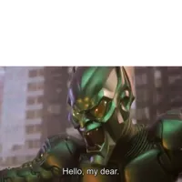 Spider-Man Green Goblin Hello my dear white spacing