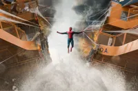 Spider Man holding the bridge