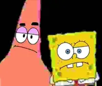 SpongeBob and Patrick look at you