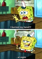 Spongebob at night