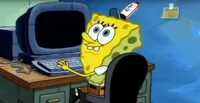 Spongebob At The Computer