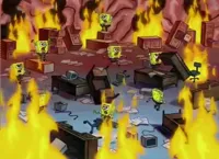 SpongeBob Brain Office Fire