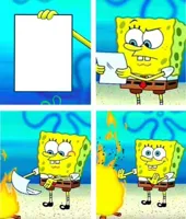 Spongebob burning sheet