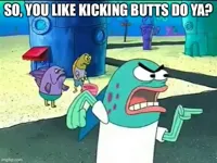 SpongeBob buttkicking