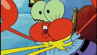 SpongeBob choking Mr. Krabs