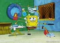 Spongebob Cleaning