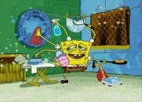 Spongebob Cleaning