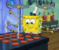 SpongeBob Flipping Burgers