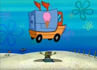 Spongebob flying icecream truck