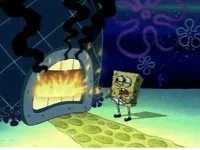 Spongebob House Burning