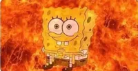 spongebob in flames