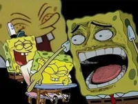 spongebob laughing histarically